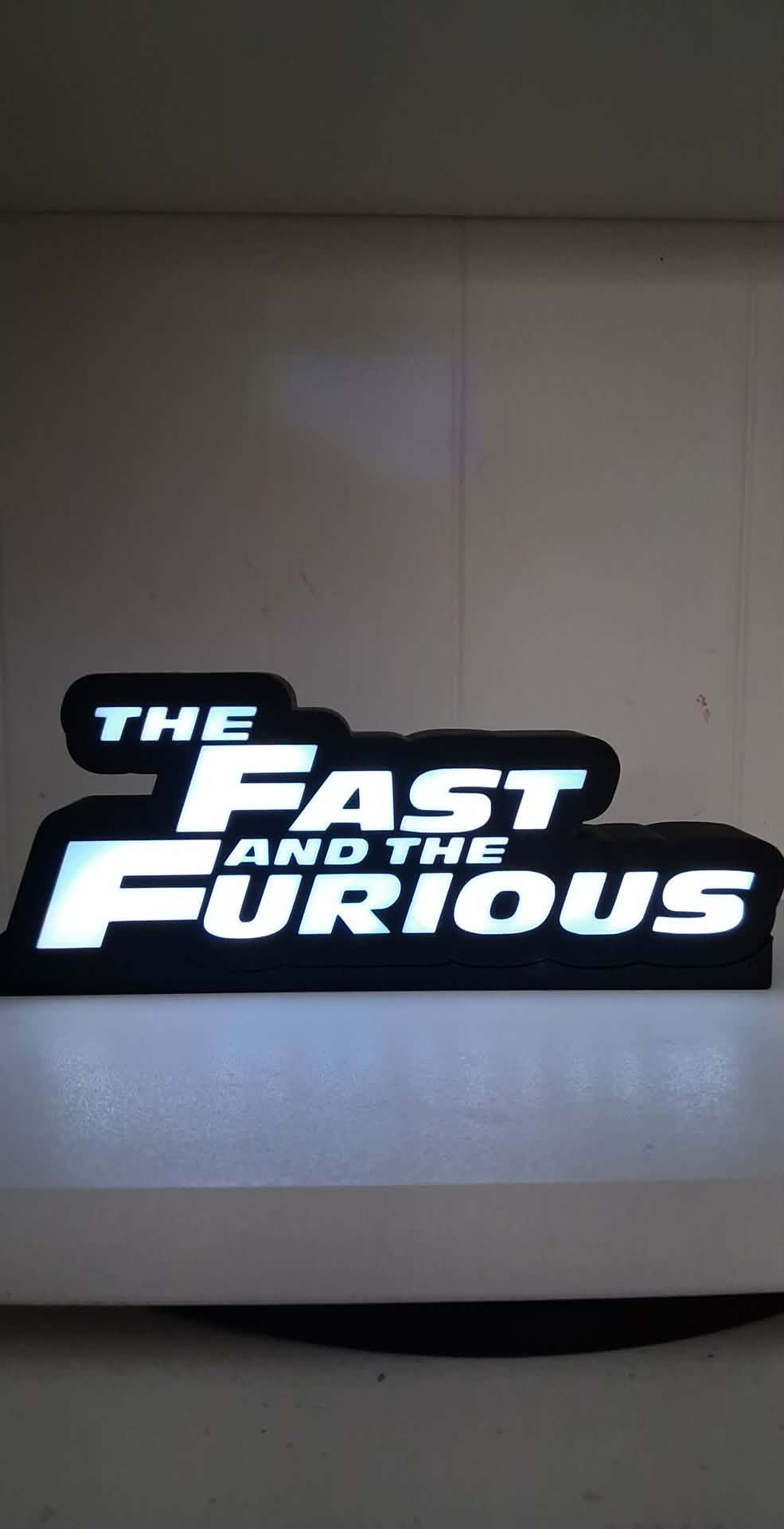 Thefast And The Furious Light LED light box – custom 3D printed – Lit Layer Creations